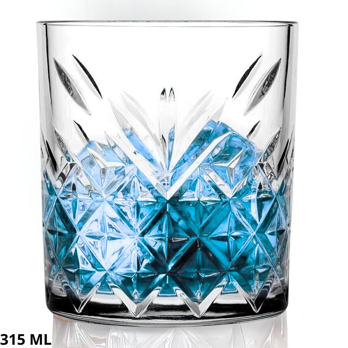 ICHIMATSU - Set X 6 Vaso Bajo Labrado Azul 315Ml- ichimatsu