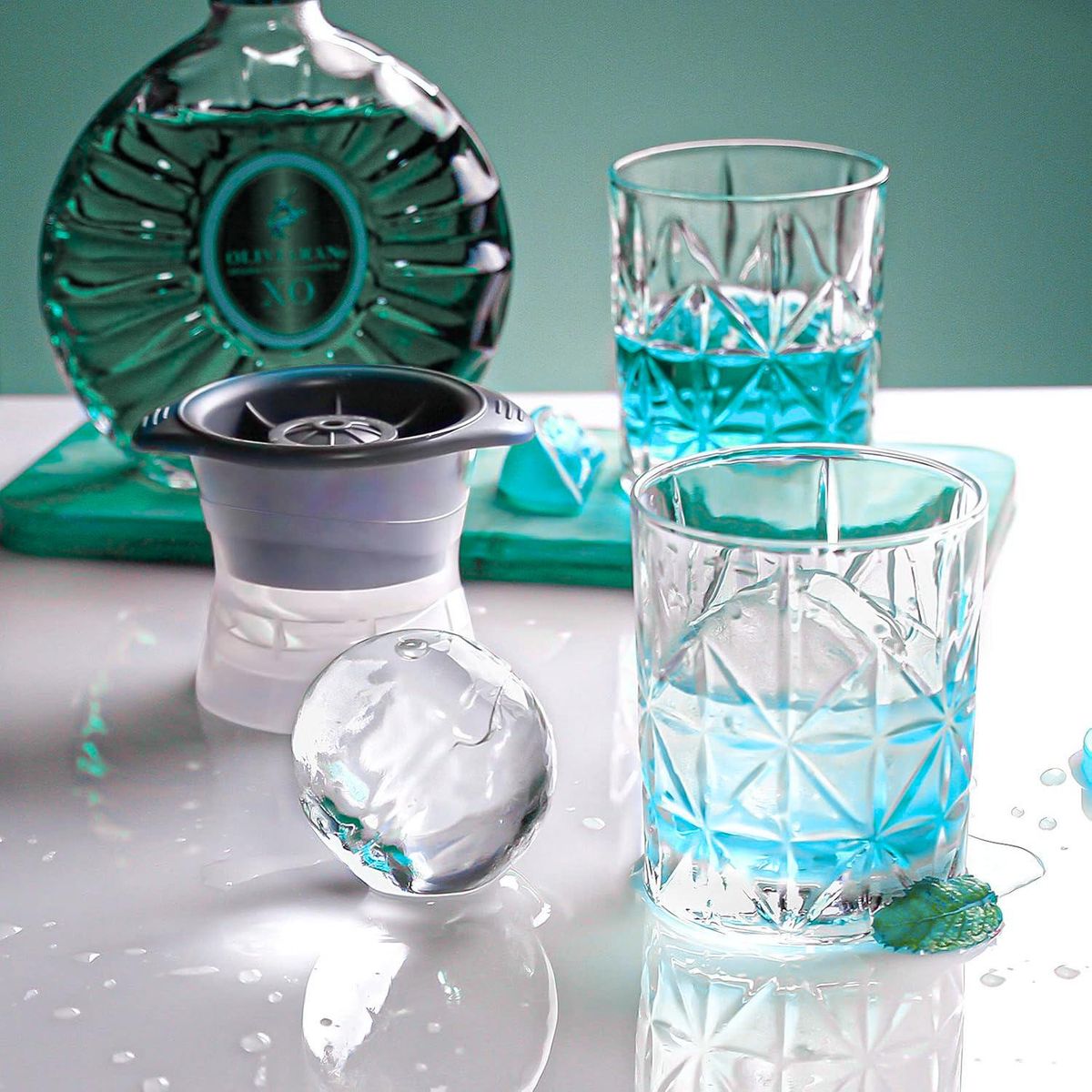 ICHIMATSU - Set X 6 Vaso Bajo Labrado Azul 315Ml- ichimatsu