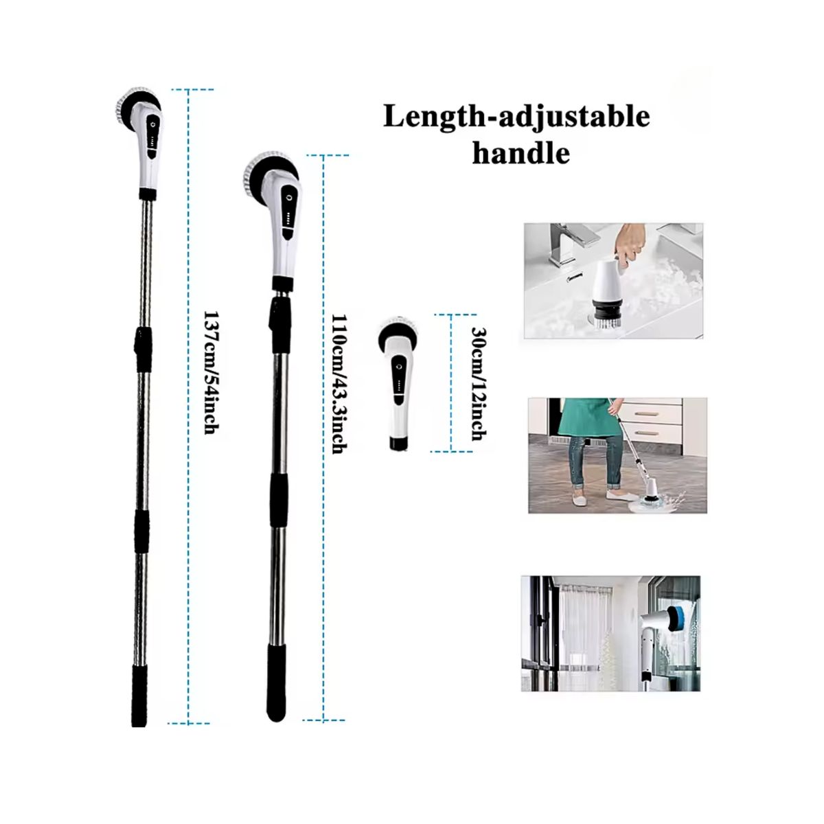 CEPILLO LIMPIADOR ELECTRICO DE LIMPIEZA GIRATORIO 9 EN 1 PREMIUM, marca GENERICO - Foto 2