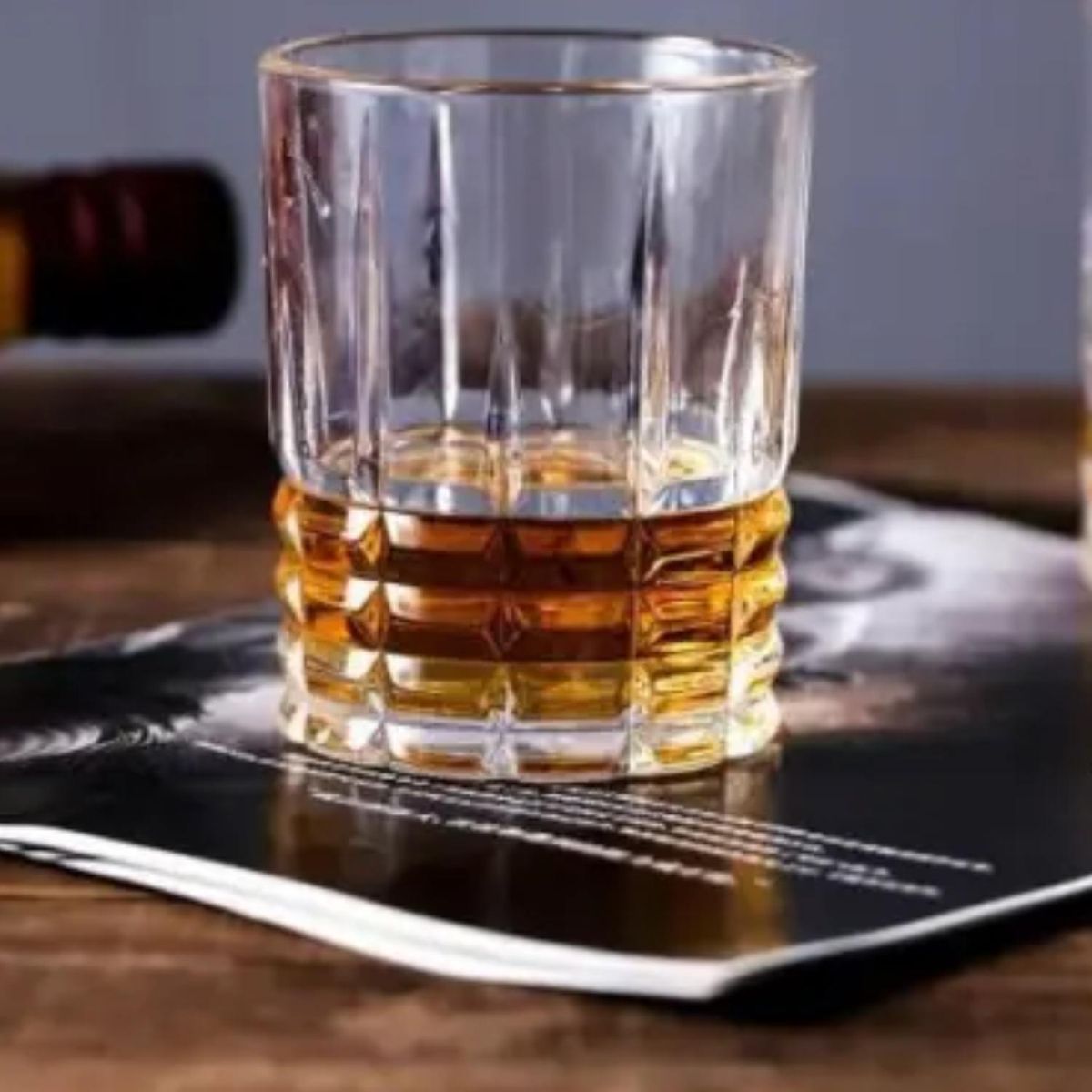 ICHIMATSU - Set x6 Vasos Bajos Labrados c/Líneas de 310 ml- Ichimatsu