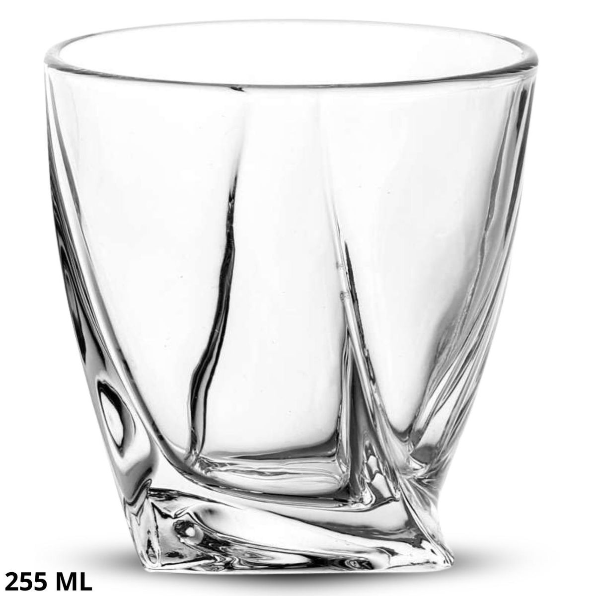 ICHIMATSU - Set X 6 Vaso Bajo Liso Curvo Transp 255 ML- ICHIMATSU