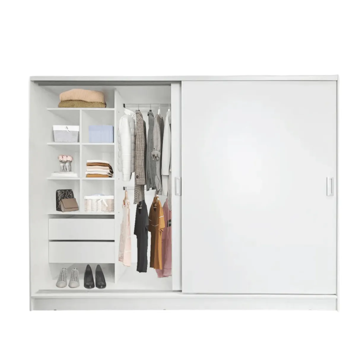 MUEBLES CRISOSTOMO - Ropero Closet de Melamina Blanco 240cm