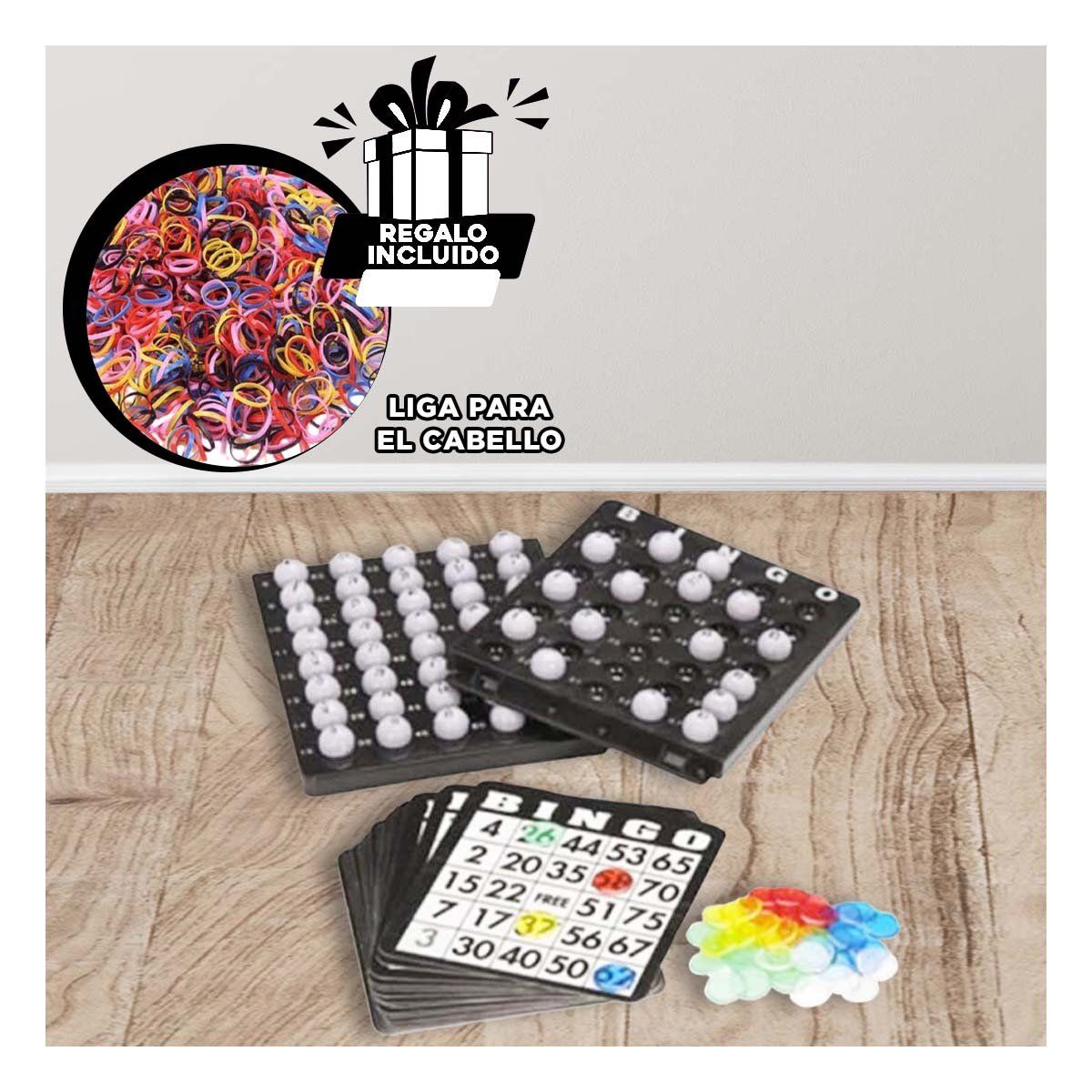 RYBIU IMPORT - Juego Completo de BIngo de Negro y Blanco Y+Ligas de Regalo