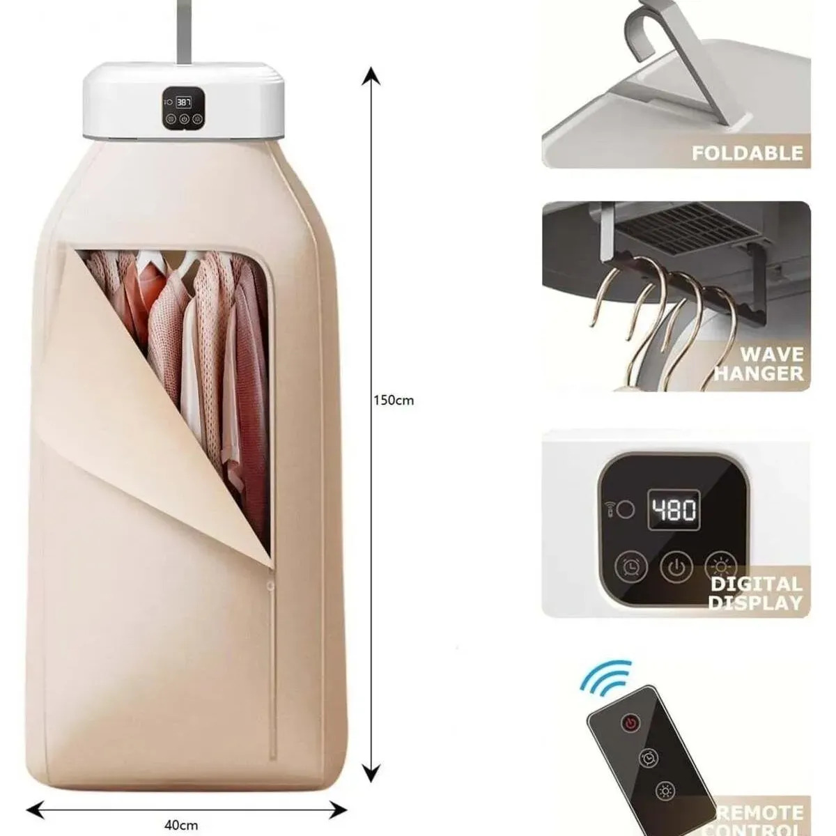 GENERICO - SECADORA DE ROPA PORTATIL MINI SECADO RAPIDO