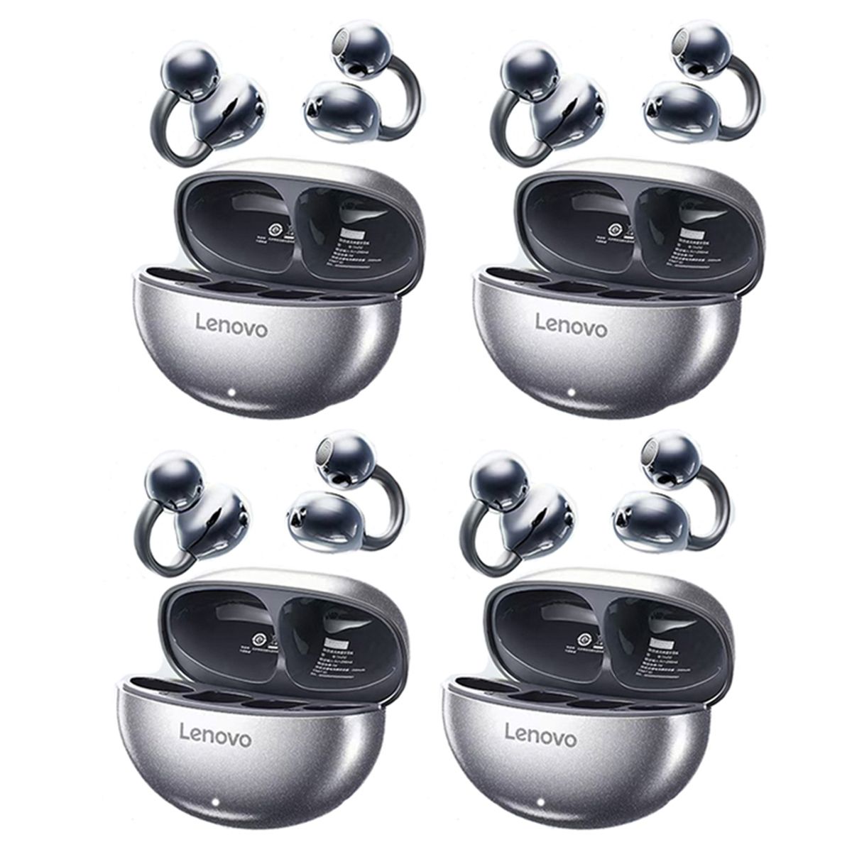 LENOVO - Set 4 Audífonos Lenovo TA140  Tws Auriculares Bluetooth 5.4-Negro