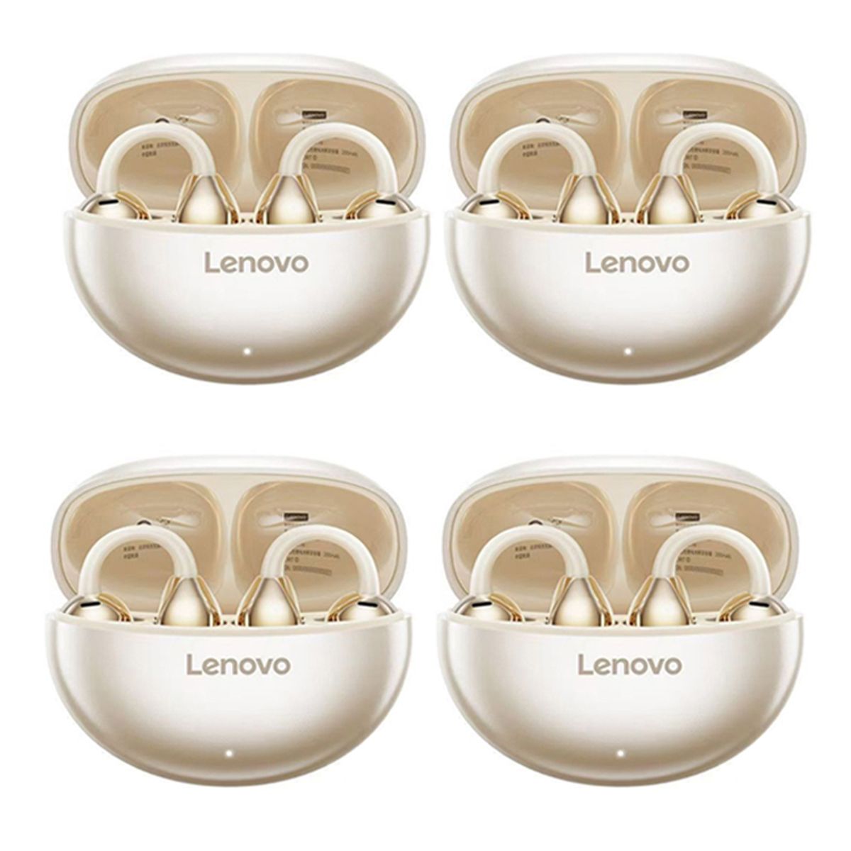 LENOVO - Set 4 Audífonos Lenovo TA140  Tws Auriculares Bluetooth 5.4-Blanco