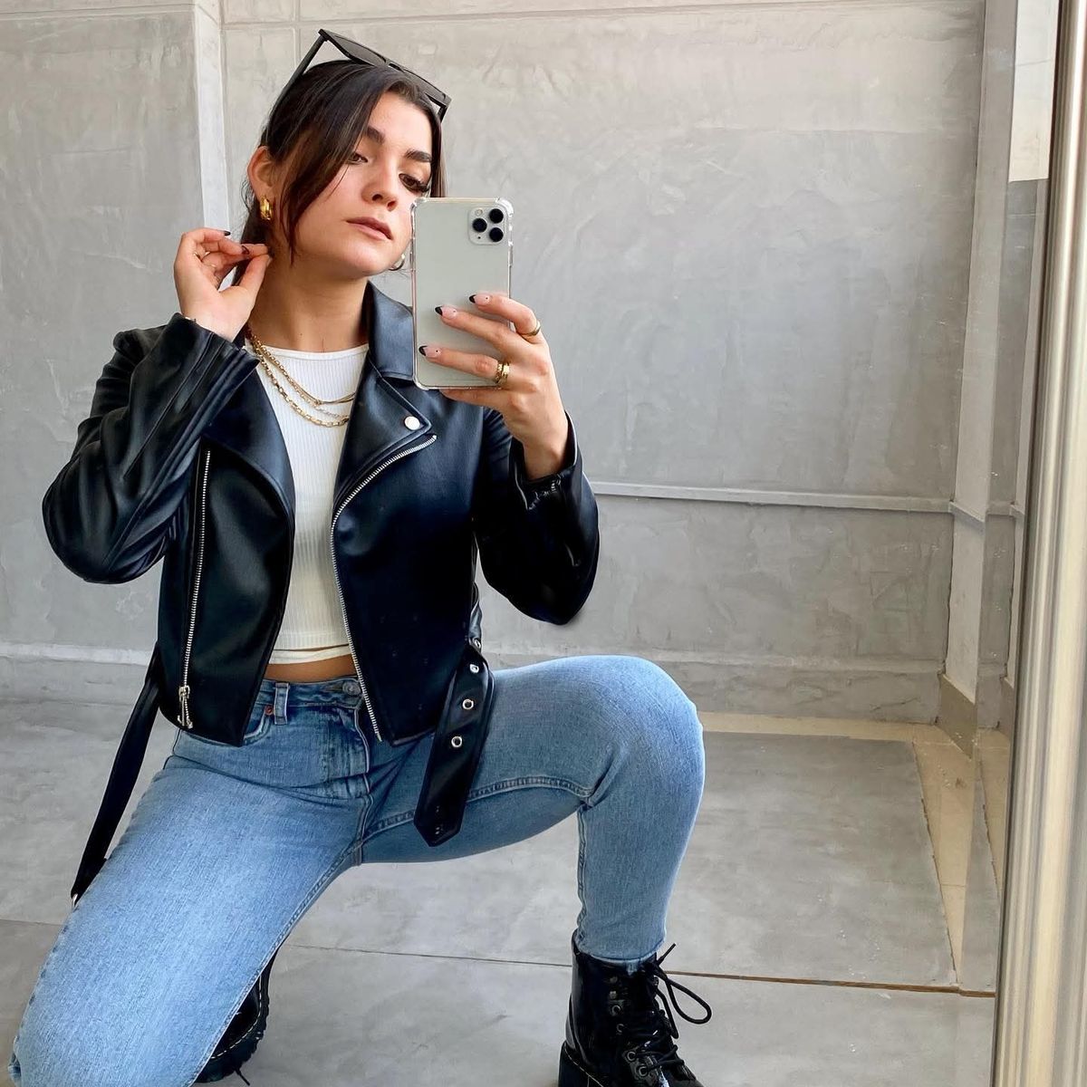 GENERICO - CASACA BIKER JACKET DE TEMPORADA MUJER