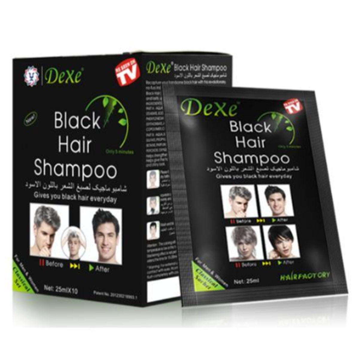 DEXE - Dexe Tinte Shampoo Black Hair 25ml x10