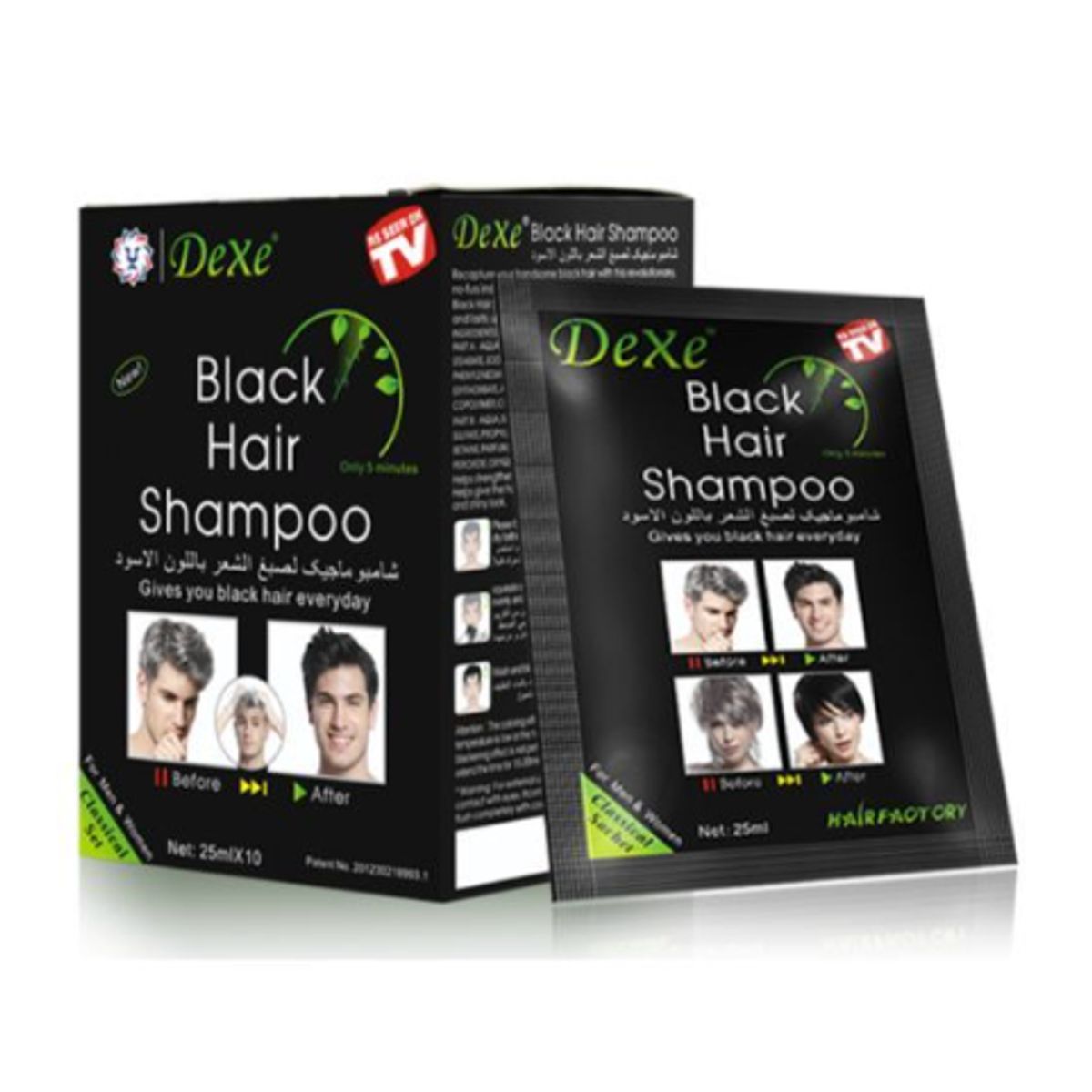 DEXE - Dexe Tinte Shampoo Black Hair 25ml x10