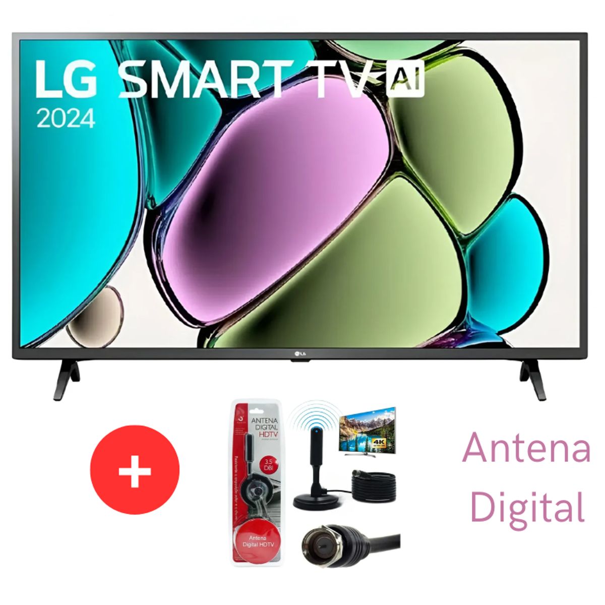 LG - Televisor LG 43 SMART TV FHD LED 2024 43LR6000PSA + Antena Digital