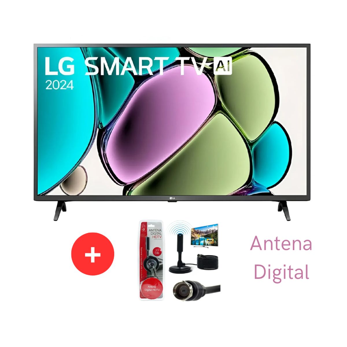 LG - Televisor LG 43 SMART TV FHD LED 2024 43LR6000PSA + Antena Digital
