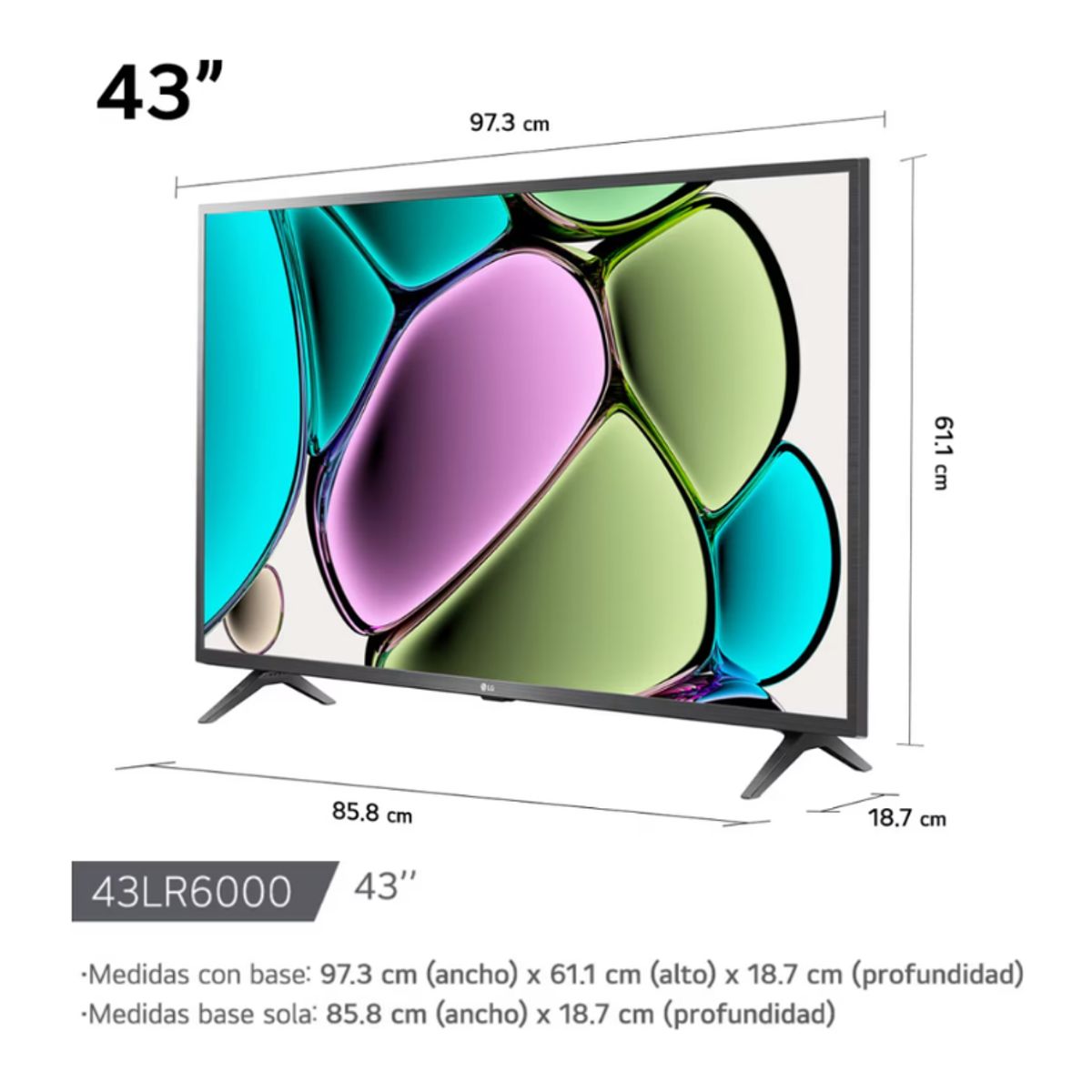 LG - Televisor LG 43 SMART TV FHD LED 2024 43LR6000PSA + Antena Digital