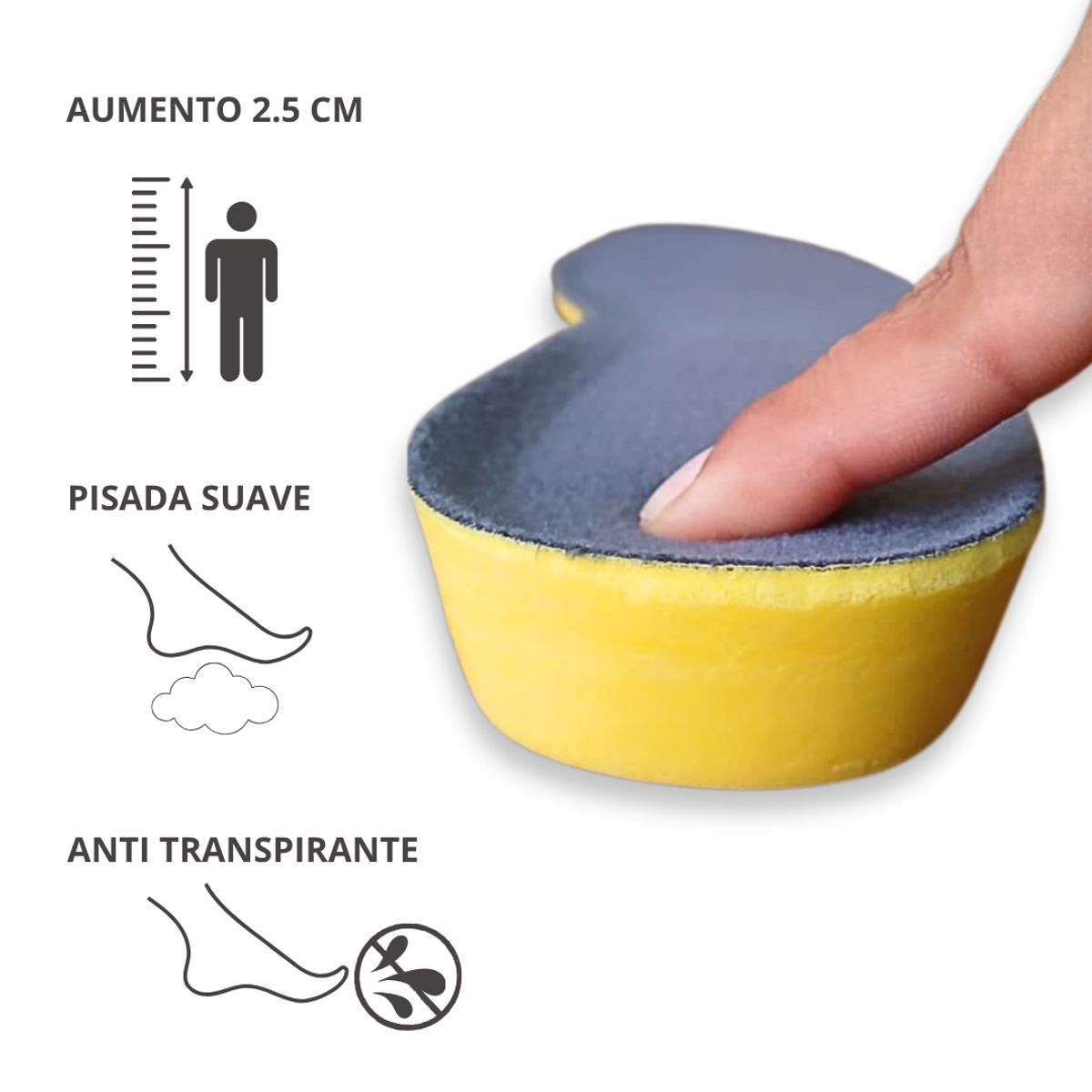 GENERICO - Plantilla aumento estatura de espuma extra suave