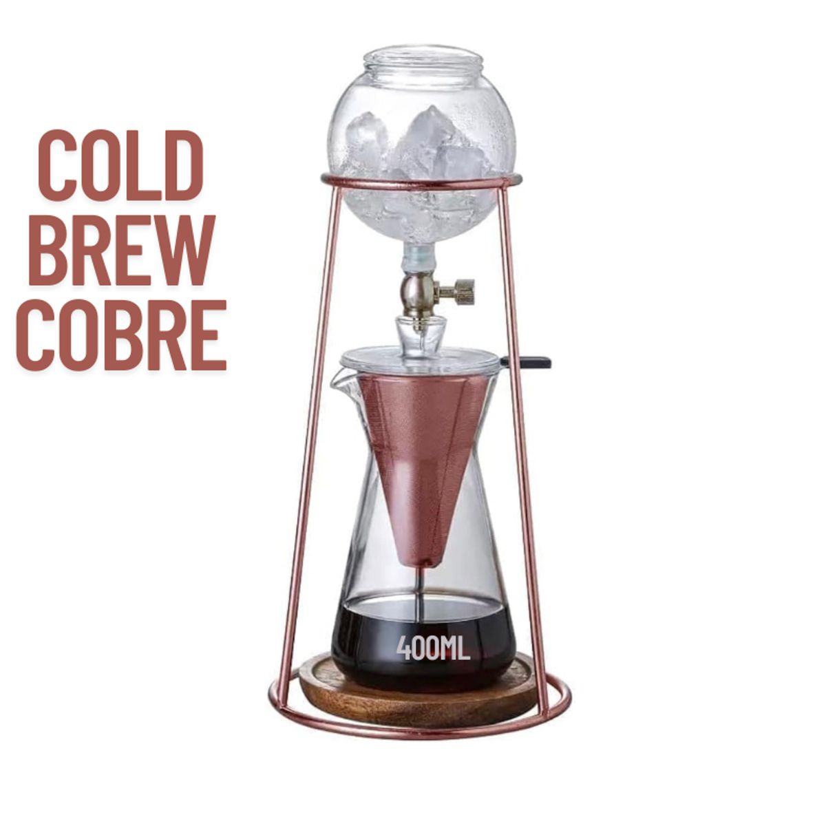 GENERICO - Cafetera COLD BREW  400ML  cobre