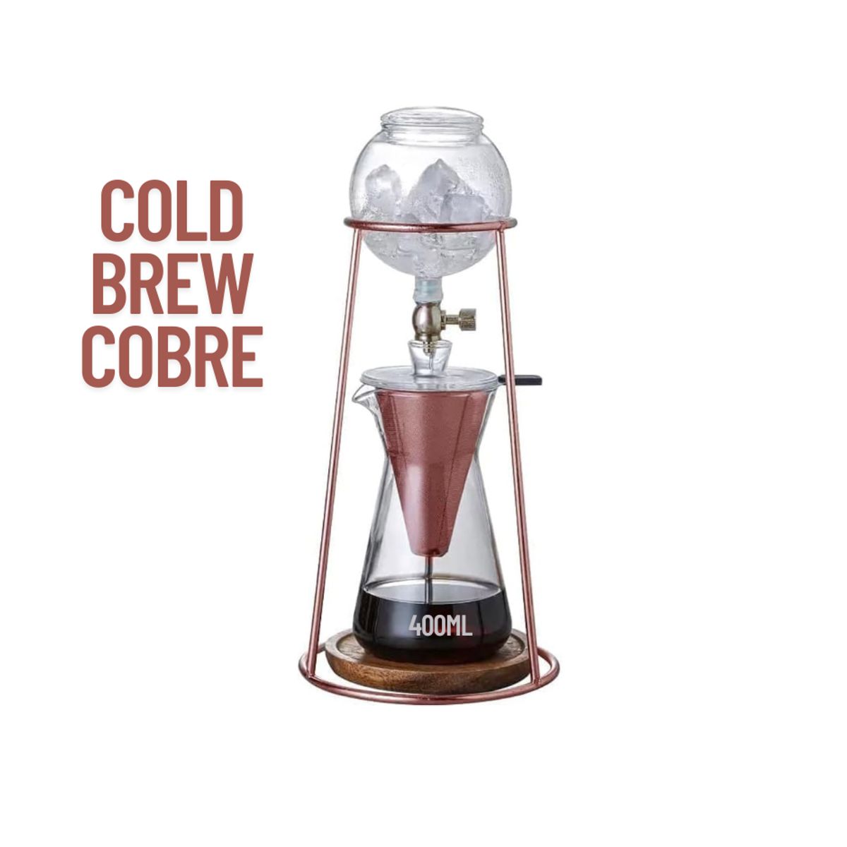 GENERICO - Cafetera COLD BREW  400ML  cobre