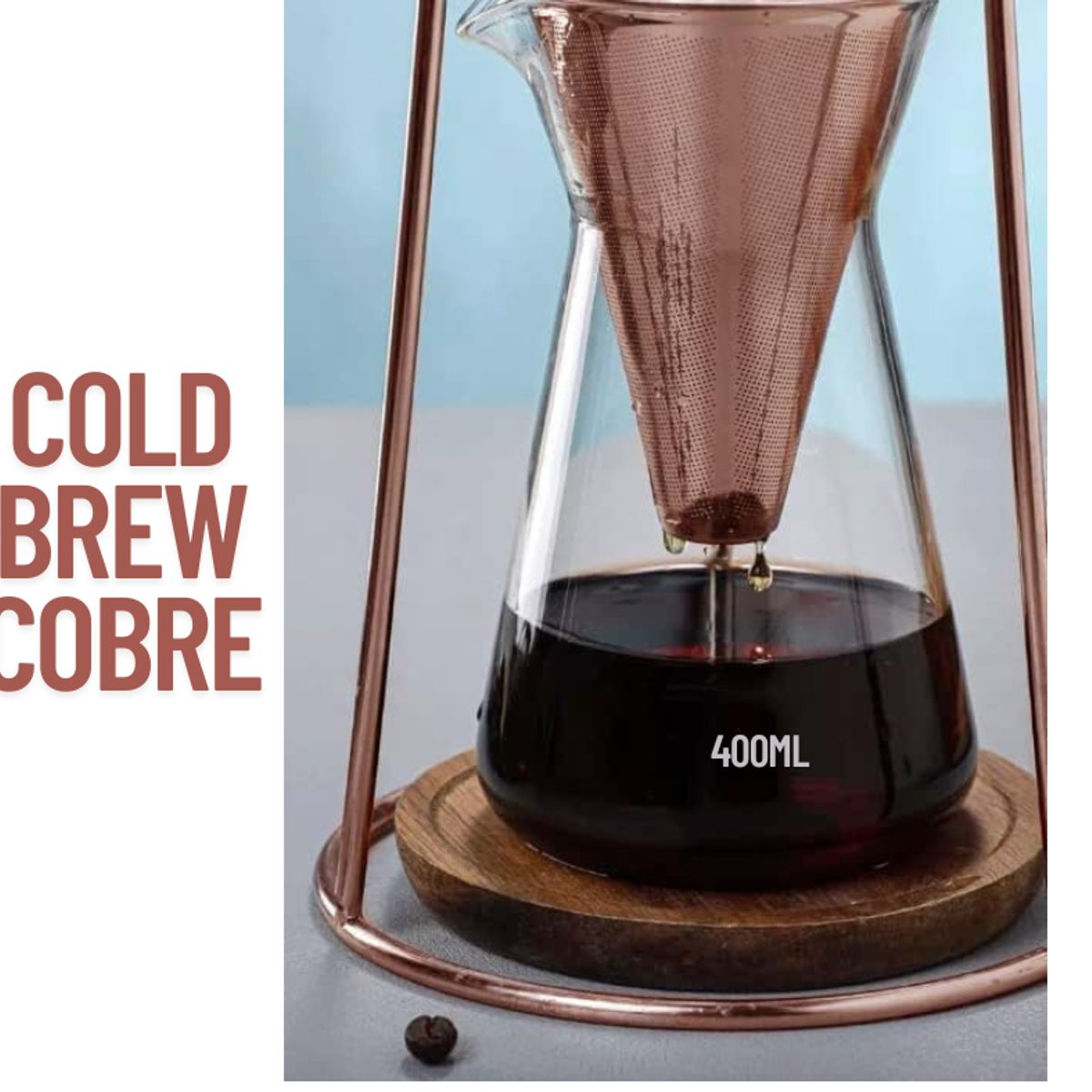 GENERICO - Cafetera COLD BREW  400ML  cobre