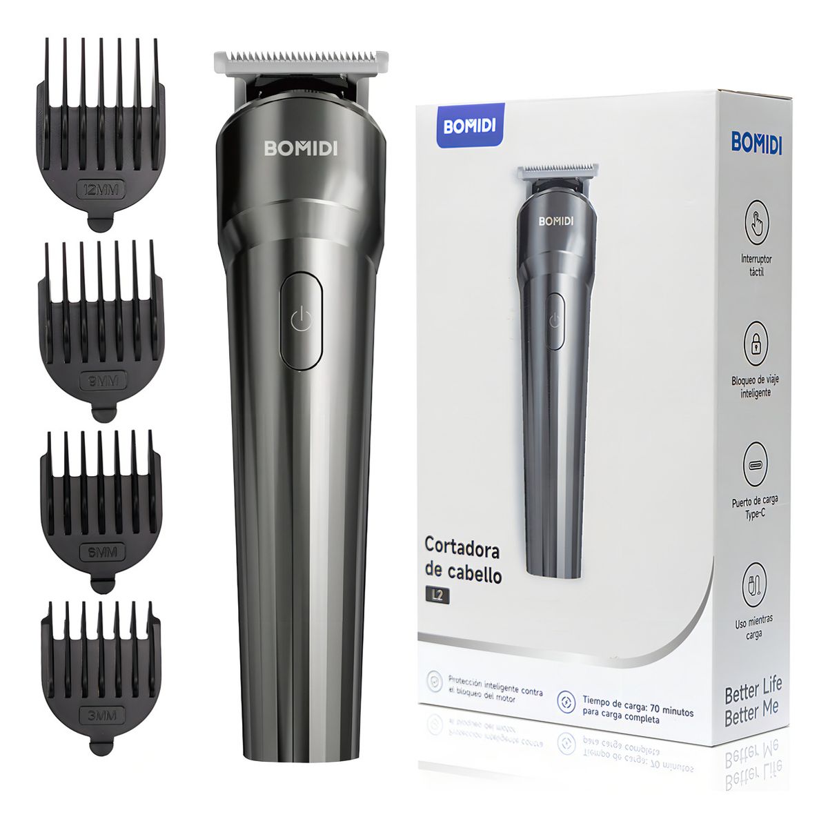 BOMIDI - Cortadora De Cabello Bomidi Inalambrico 800mha