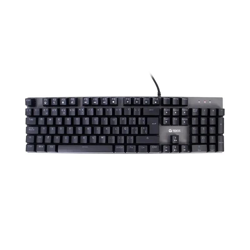 TEROS - Teclado gamer TEROS TE-4074G RGB USB 2.0 negro