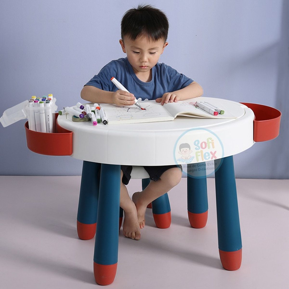 GENERICO - Juego Didáctico Mesa Lego Creativo Para Niños 4en1