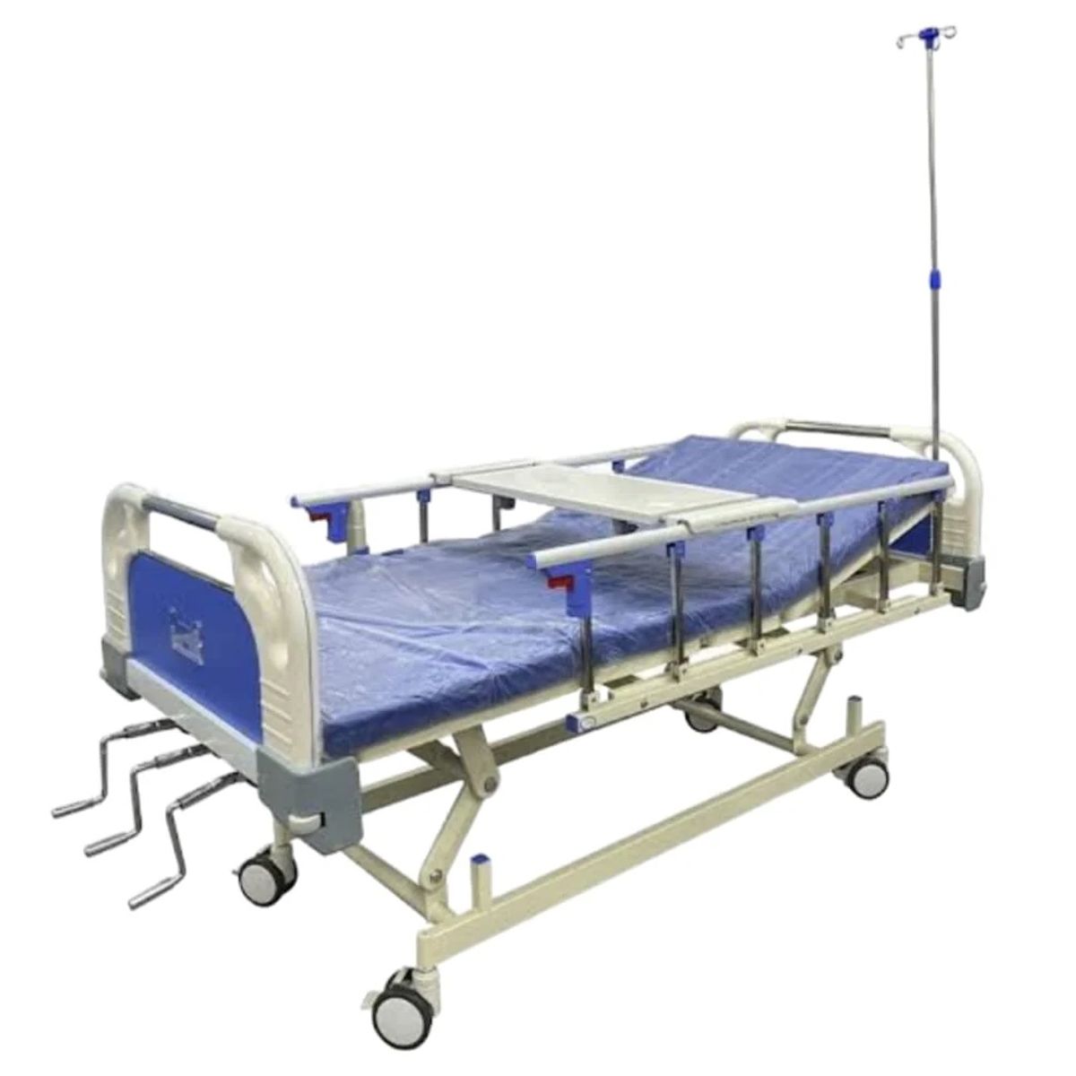 OEM - Cama Clínica 03 Manivelas con Colchón Porta Suero y Mesa  Importada