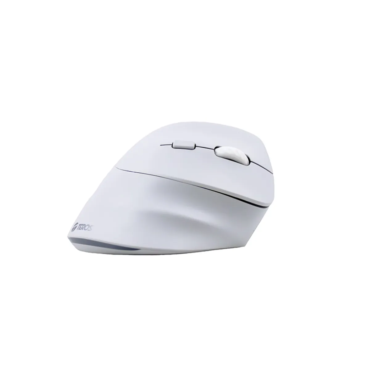 TEROS - Mouse inalámbrico TEROS TE-1236S RGB Blanco 6 botones con rueda