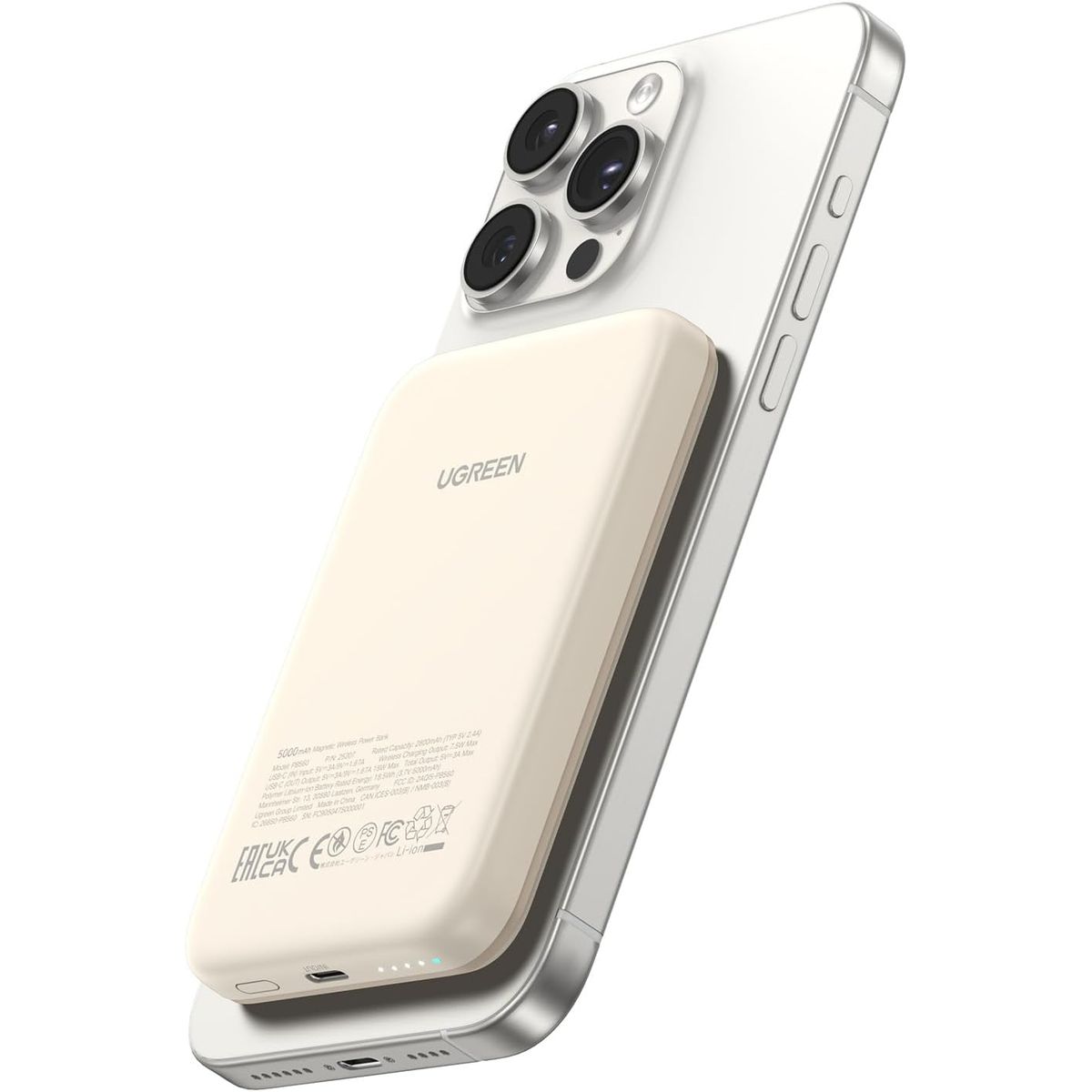 UGREEN - cargador portátil inalámbrico delgado de 5000 mAh 7.5W