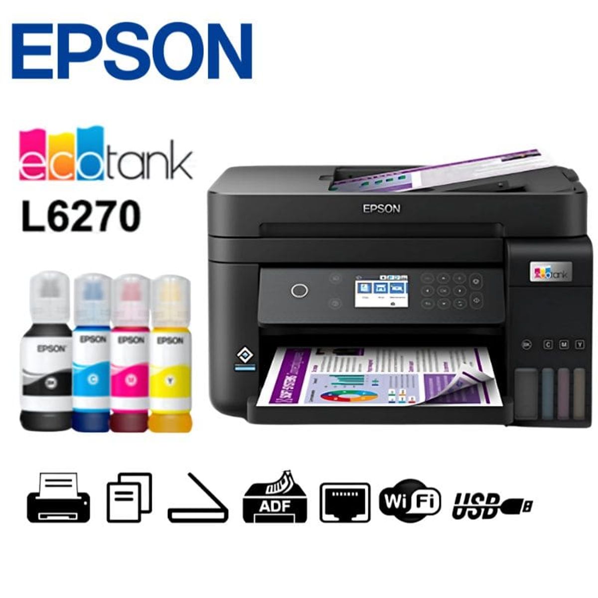 EPSON - IMPRESORA MULTIFUNCIONAL EPSON L6270 ETHERNET WIFIDUPLEXADF