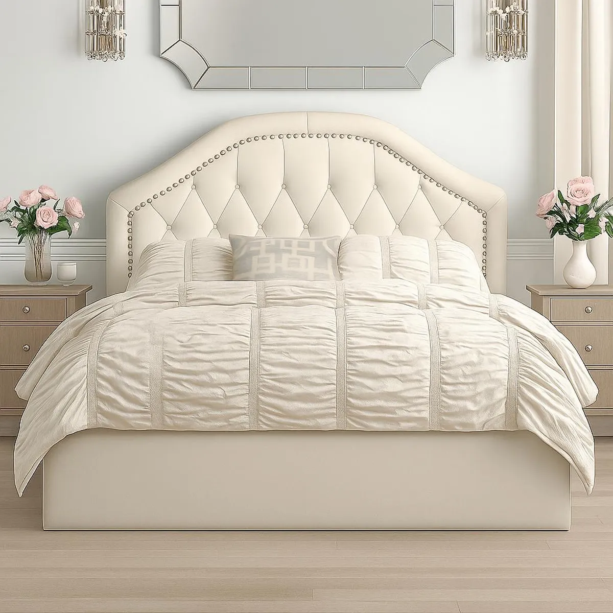 GENERICO - Cama Box Tarima Vintage Champagne Queen La Industria