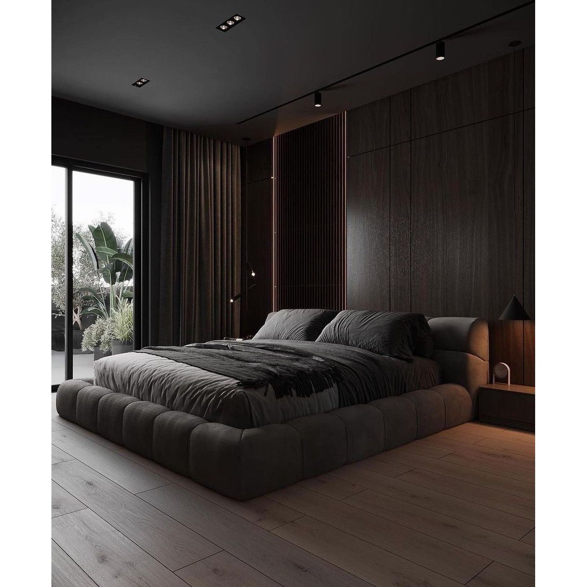 GENERICO - Cama Box Tarima Deluxe Grafito King La Industria