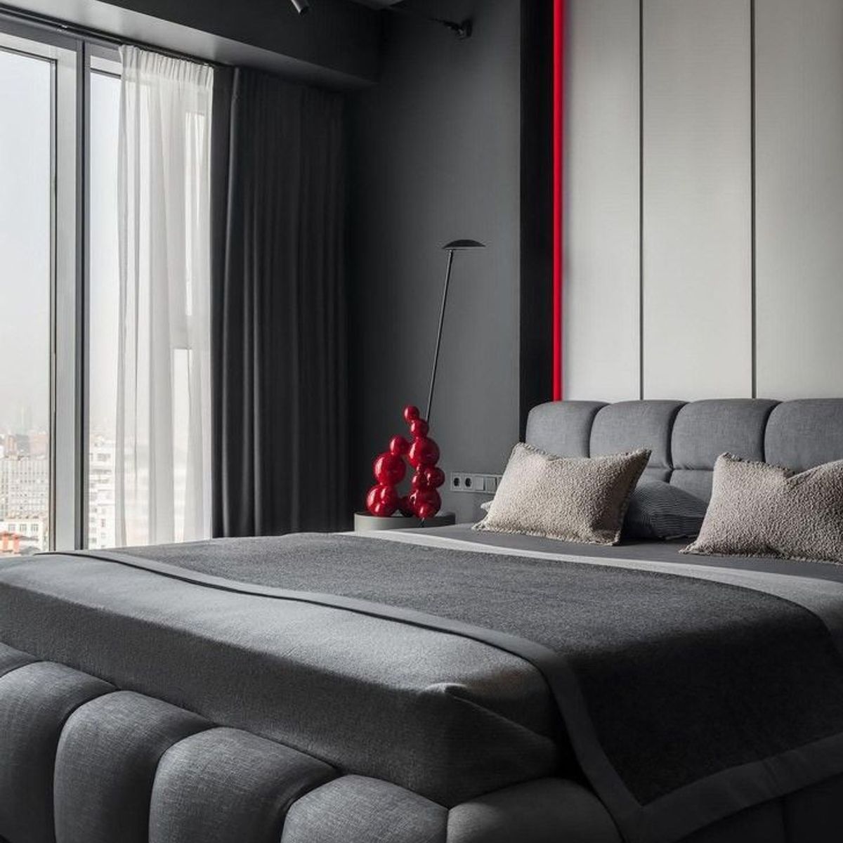 GENERICO - Cama Box Tarima Deluxe Grafito King La Industria