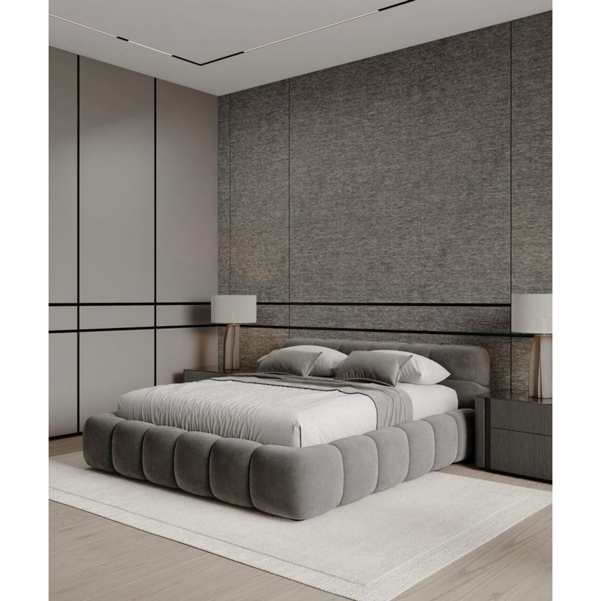 GENERICO - Cama Box Tarima Deluxe Gris 2 plz La Industria