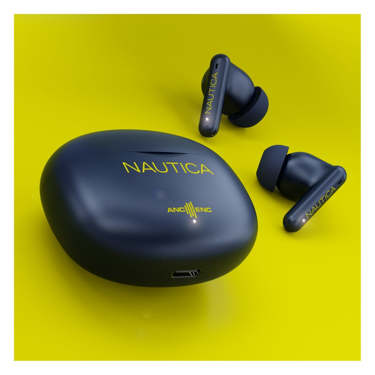 NAUTICA - Audifono Bluetooth Nautica T680 Amarillo con ANC