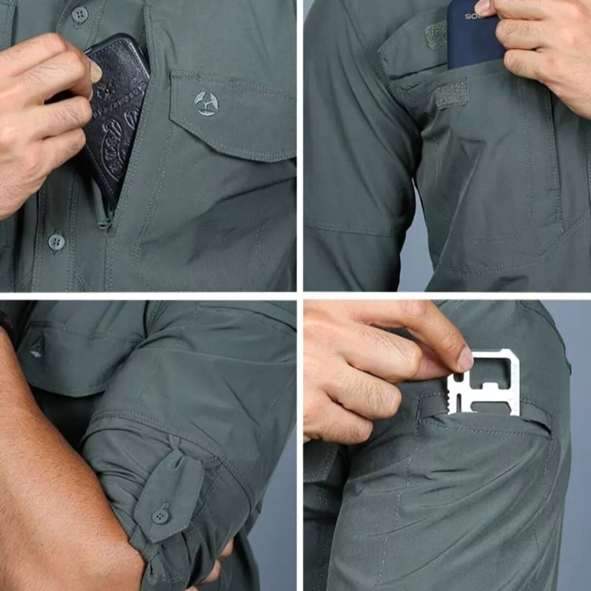 GENERICO - Camisa Outdoor Táctica de Secado Rápido  Manga Larga