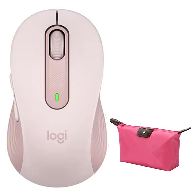 LOGITECH - Mouse Gamer Inalambrico Logitech M650 Vertical - Rosa y Estuche