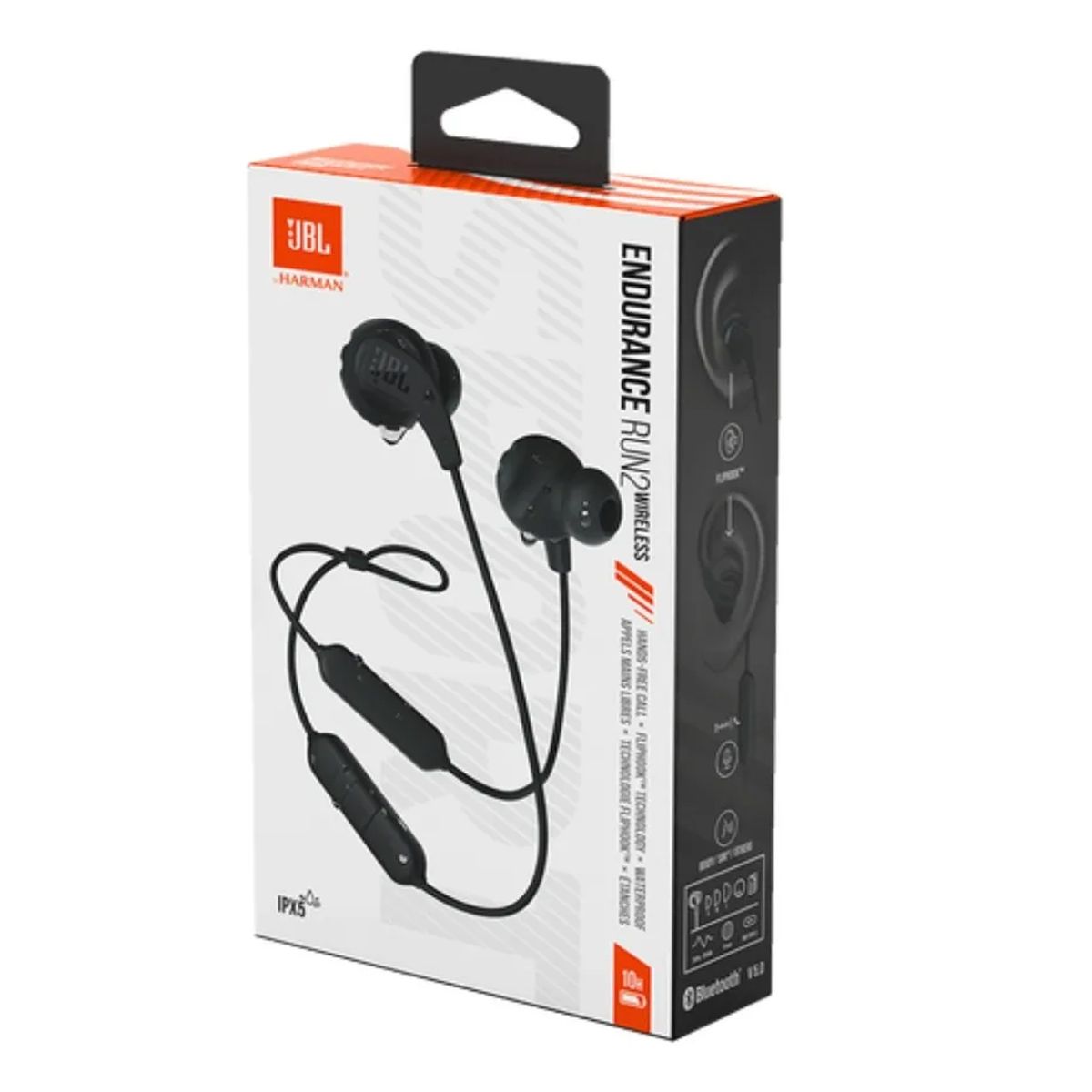 JBL - Audífono Jbl Endurance Run 2 In Ear Negro Bateria 10h