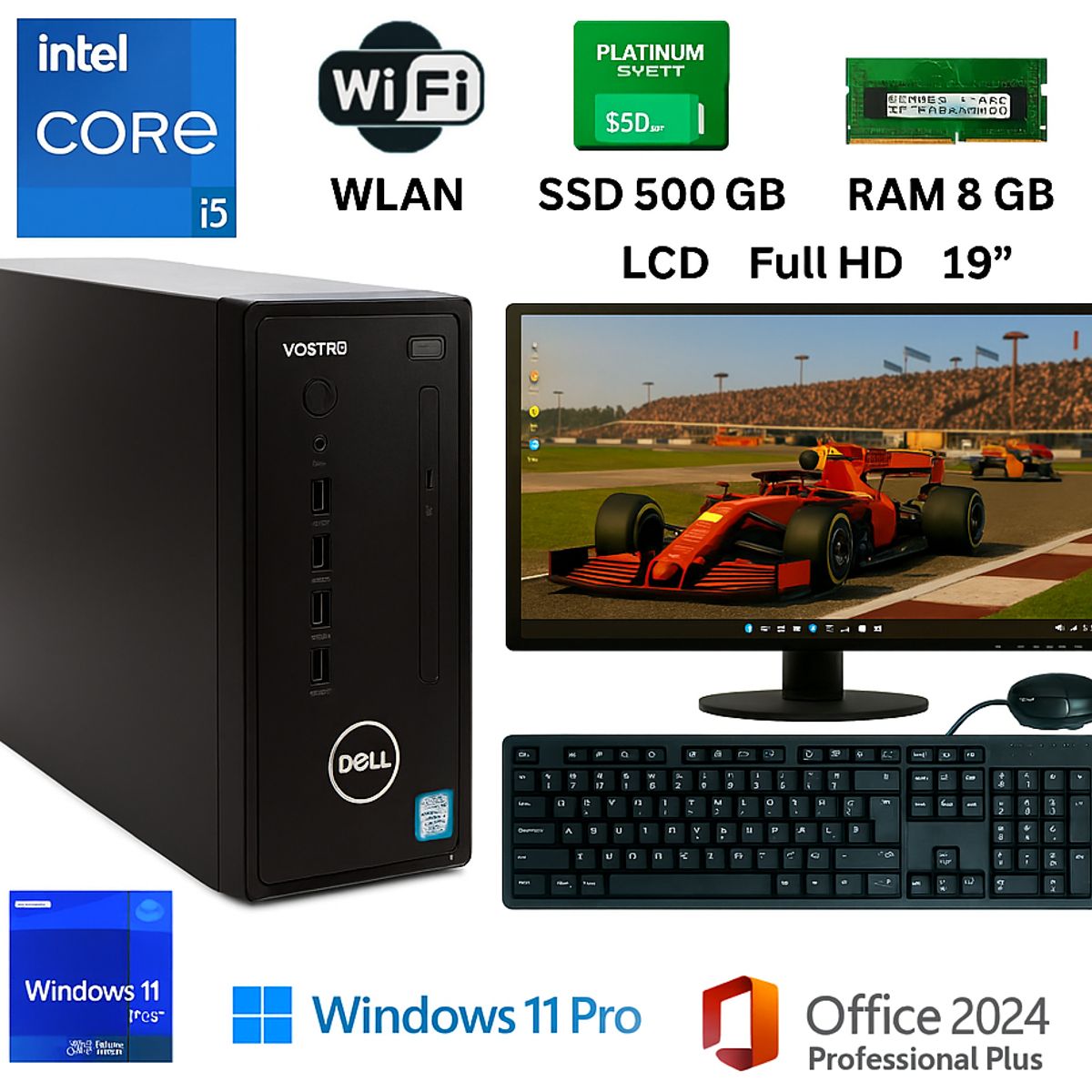 DELL - Computadora completa Dell D06S I5, RAM 8GB, SSD 500GB + Windows 11P y Office 2024PP
