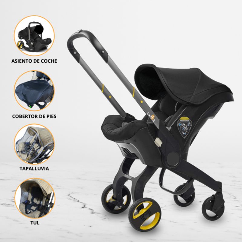 DOUX BEBE - Coche Portabebé 2 en 1 ''DONNA'' Black