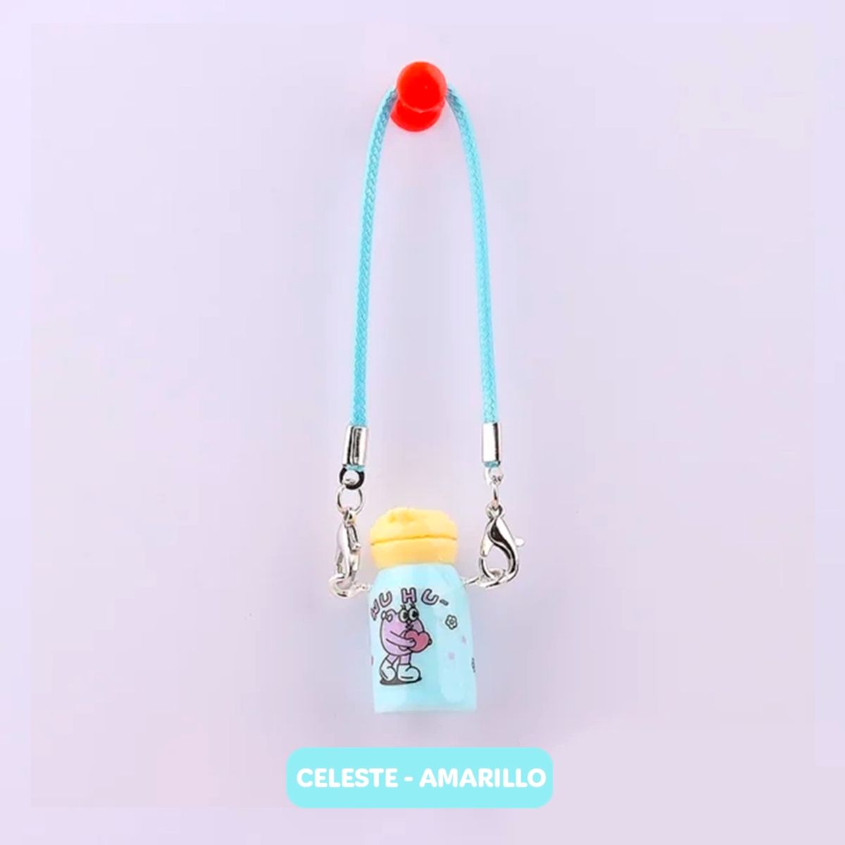 POP MART - Accesorio Labubu Tomatodo Celeste y Tapa Amarillo