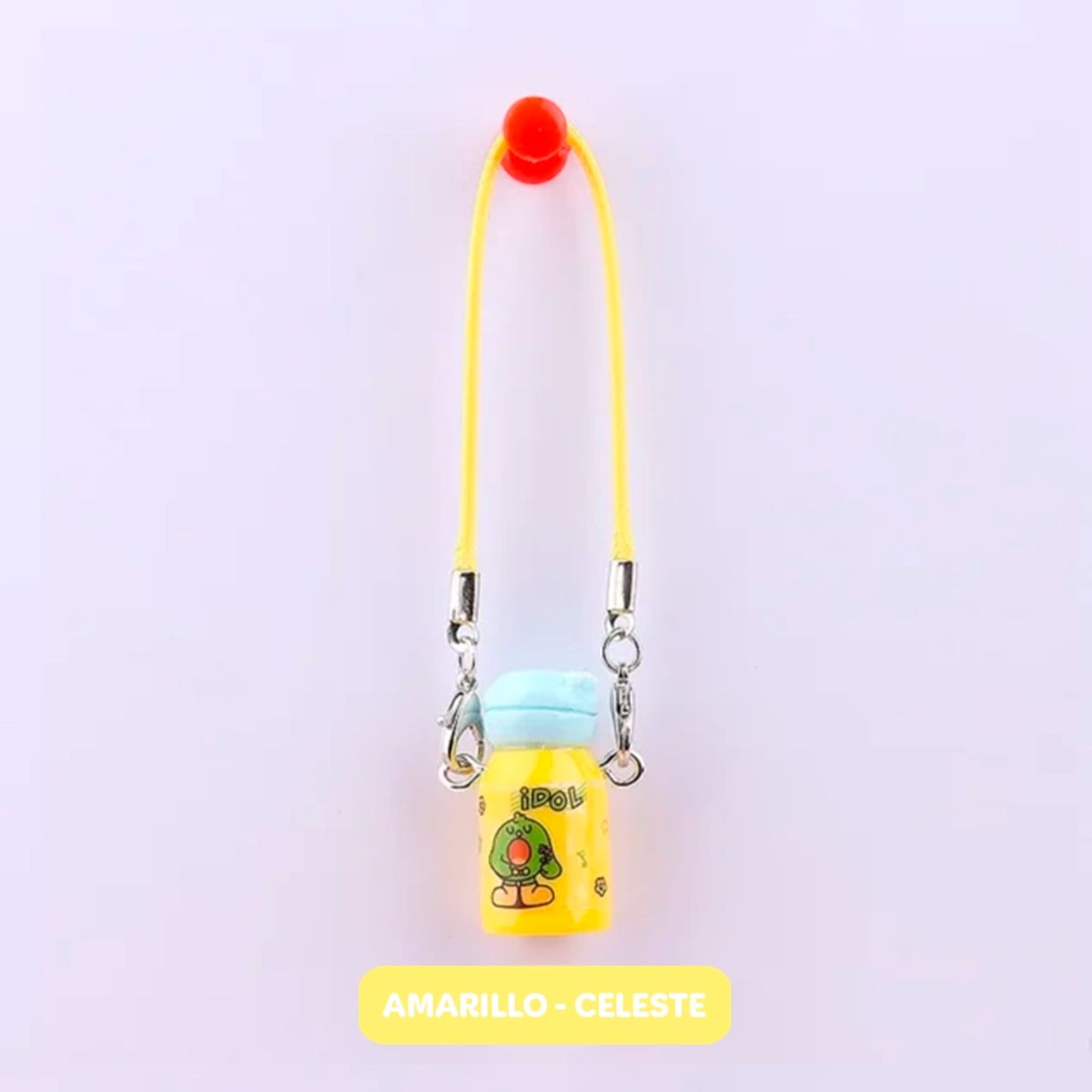 POP MART - Accesorio Labubu Tomatodo Amarillo y Tapa Celeste