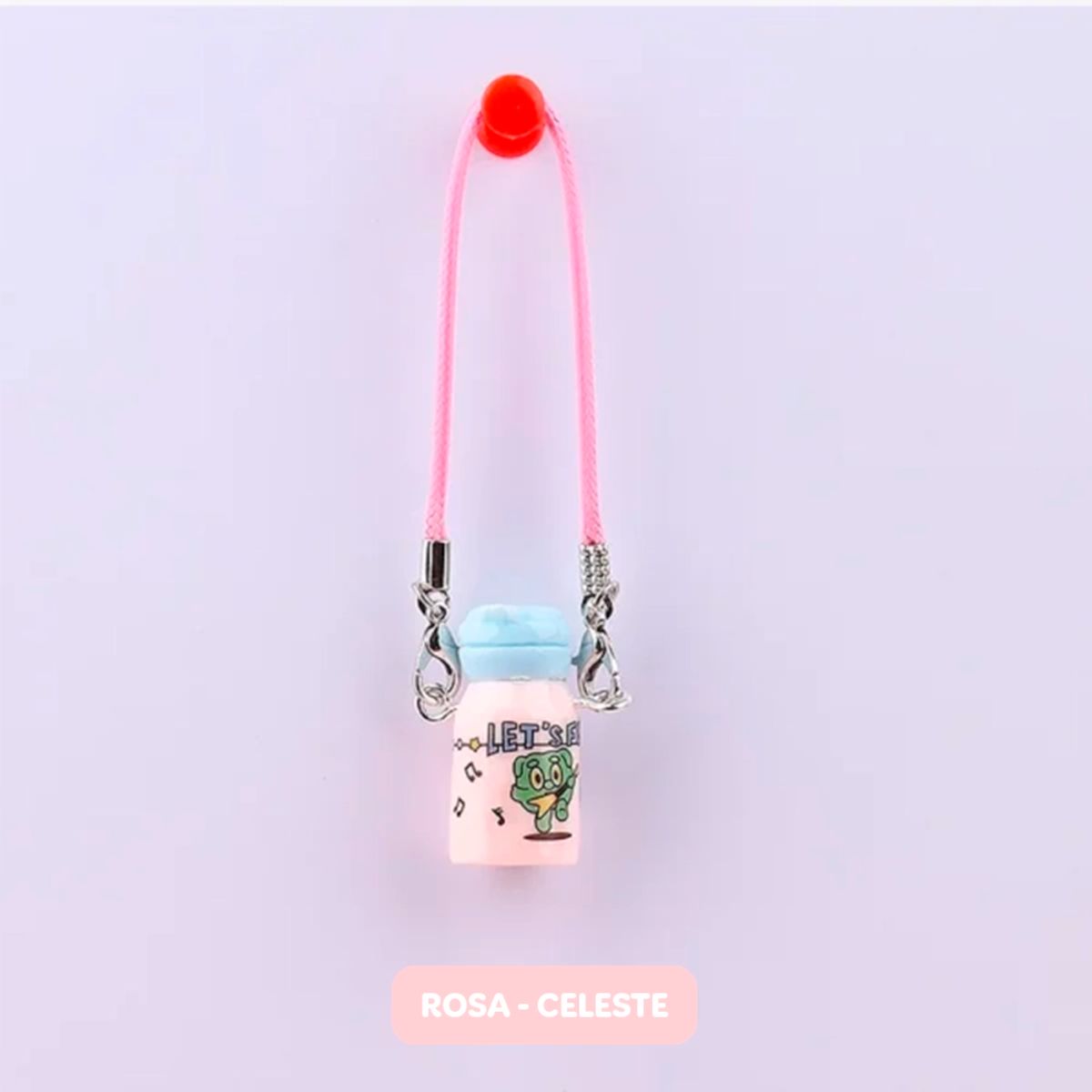 POP MART - Accesorio Labubu Tomatodo Rosada y Tapa Celeste