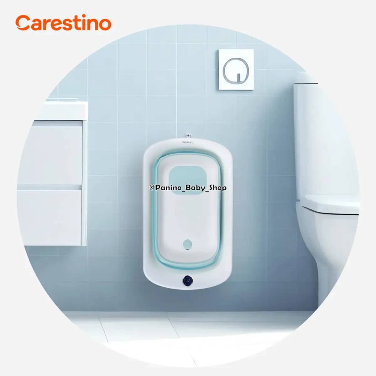 CARESTINO - Bañera Plegable C-Termometro 50L CARESTINO -AMALFI- Gris