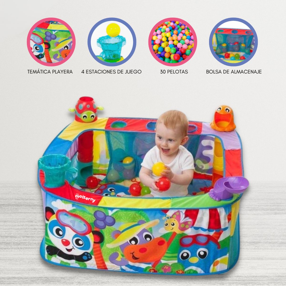 PLAYGRO - Gimnasio Para Bebé »POP AND DROP BALL»