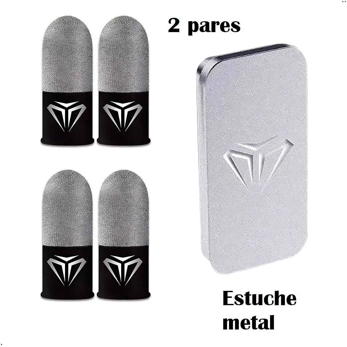 GENERICO - Guantes Gamer Dedal Shezi S04 X Fibra De Plata 4 Unidades