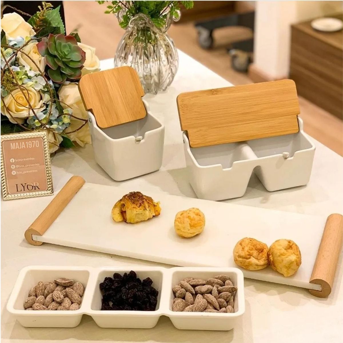 ICHIMATSU - Set de 6 piezas Salsera Cuadrad. 3 Div. 22x7 cm Melamine Clarity- Ichimatsu