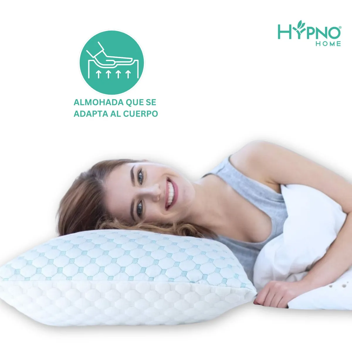 HYPNO HOME - Almohada Regulable de Memory Foam Ice Silk 50x70cm