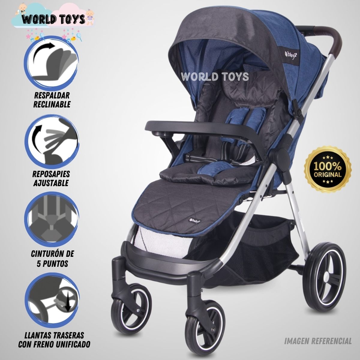 BABY - Coche de Paseo Maleta  «DASH» Edición Limitada Blue
