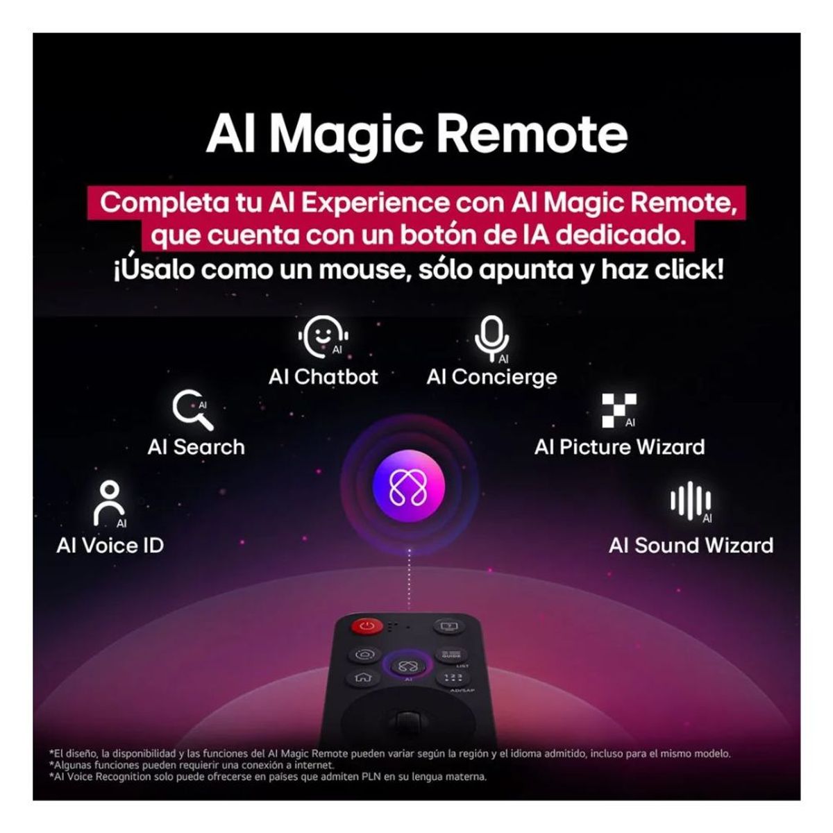 LG - Televisor Smart TV LG Led Uhd 65" 4K Thinq AI 65UA7300PSB 2025 + Control Magic Thinq IA