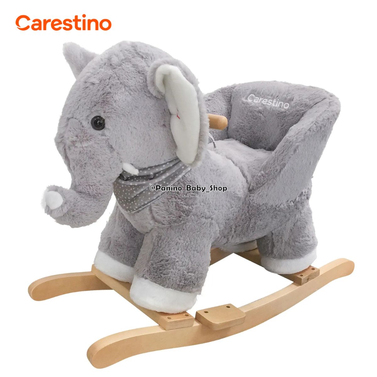 CARESTINO - Mecedora Musical para Bebé CARESTINO -PELUCHE- Elefante