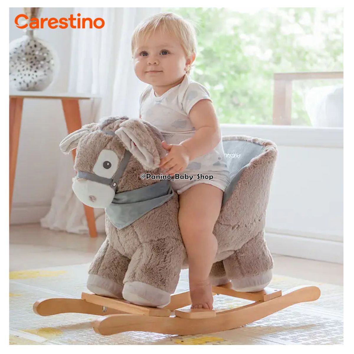 CARESTINO - Mecedora Musical para Bebé CARESTINO -PELUCHE- Dino