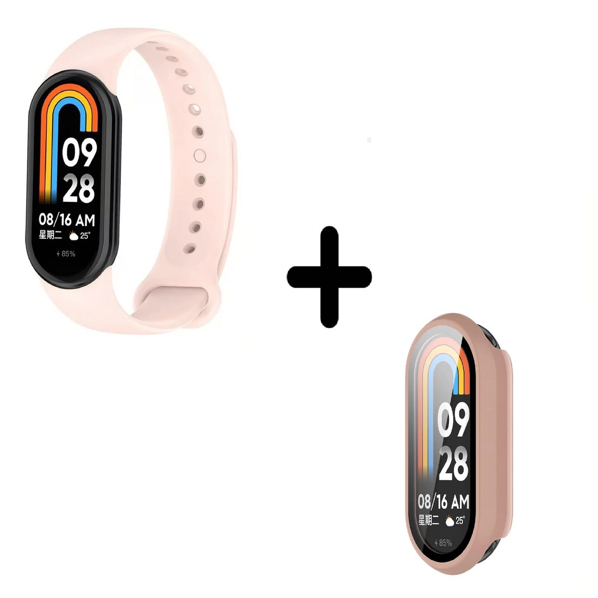 GENERICO - Corres Silicona + Bumper para Xiaomi Smart Band 10 - Rosado